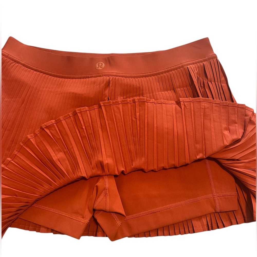 Lululemon Varsity High-Rise Pleated Tennis Skirt - Autumn Rust-Size 12-NWT - Picture 8 of 11